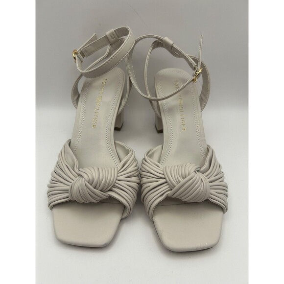 Tommy Hilfiger Sarifina Women's Open Toed Sandals Taupe Cream Heels Size 6M - Picture 2 of 7